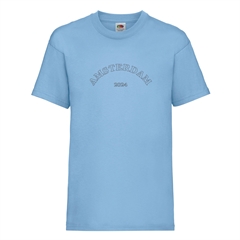 T-Shirt i Sky Blue  med tekst